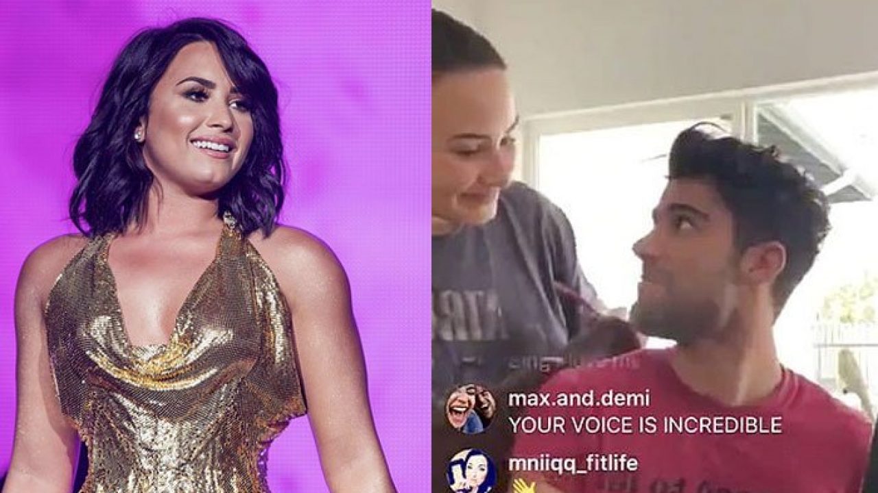 Demi and Max Ehrich Celebrate Together
