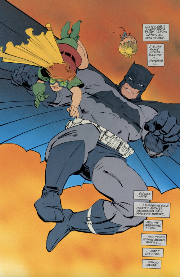 Frank Miller’s ‘The Dark Knight Returns’ (1986) comic book splash page