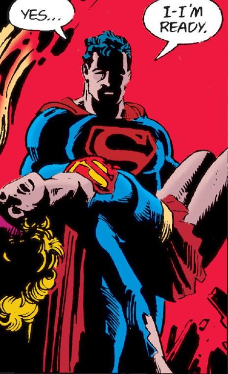 Crisis on Infinite Earths #7 – ‘Death of Supergirl’ comic book splash page