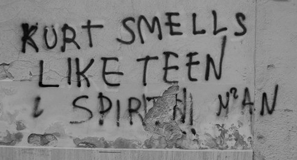 ‘Smells Like Teen Spirit' writing on the wall