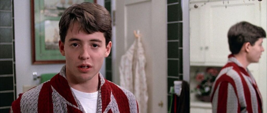 Breaking the fourth wall--Ferris Bueller's Day Off 