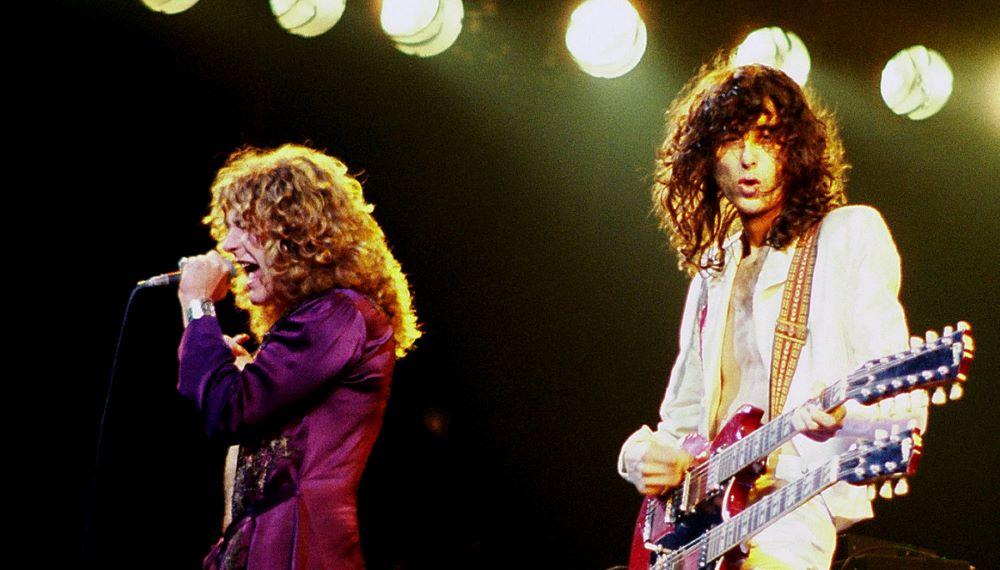 Led Zeppelin performing