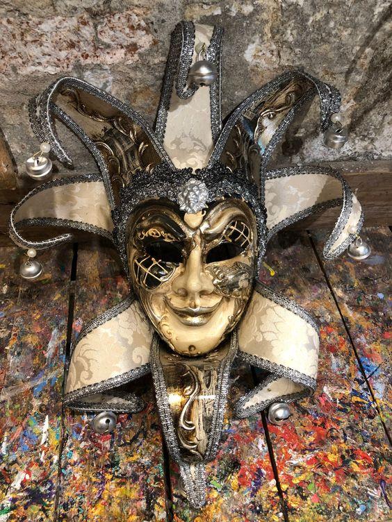 Venetian Carnival Joker Mask