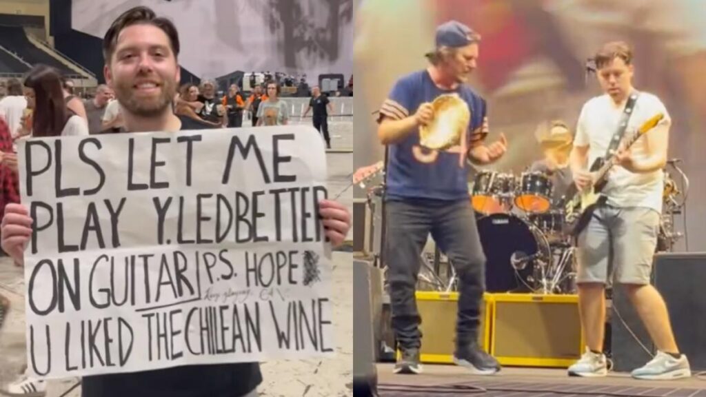 Eddie Vedder of Pearl Jam Invites Fan Onstage