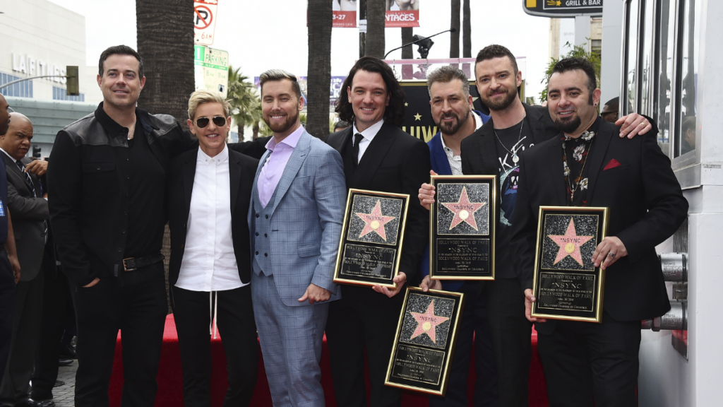 NSYNC receiving a star on the Hollywood Walk of Fame in 2018