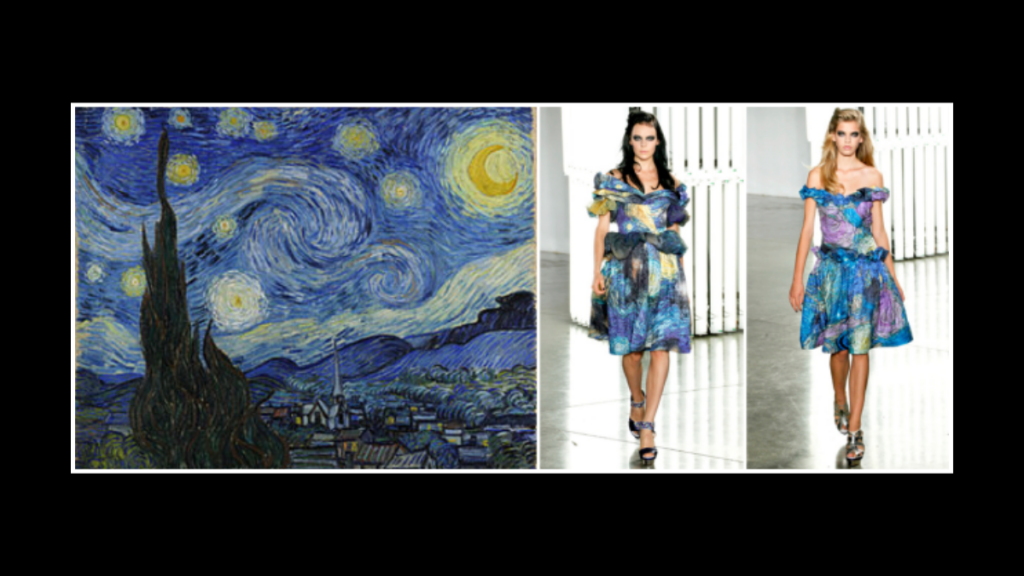 Rodarte’s Spring 2012 collection drew explicit inspiration from Vincent van Gogh’s ‘Starry Night’, an iconic post-Impressionist