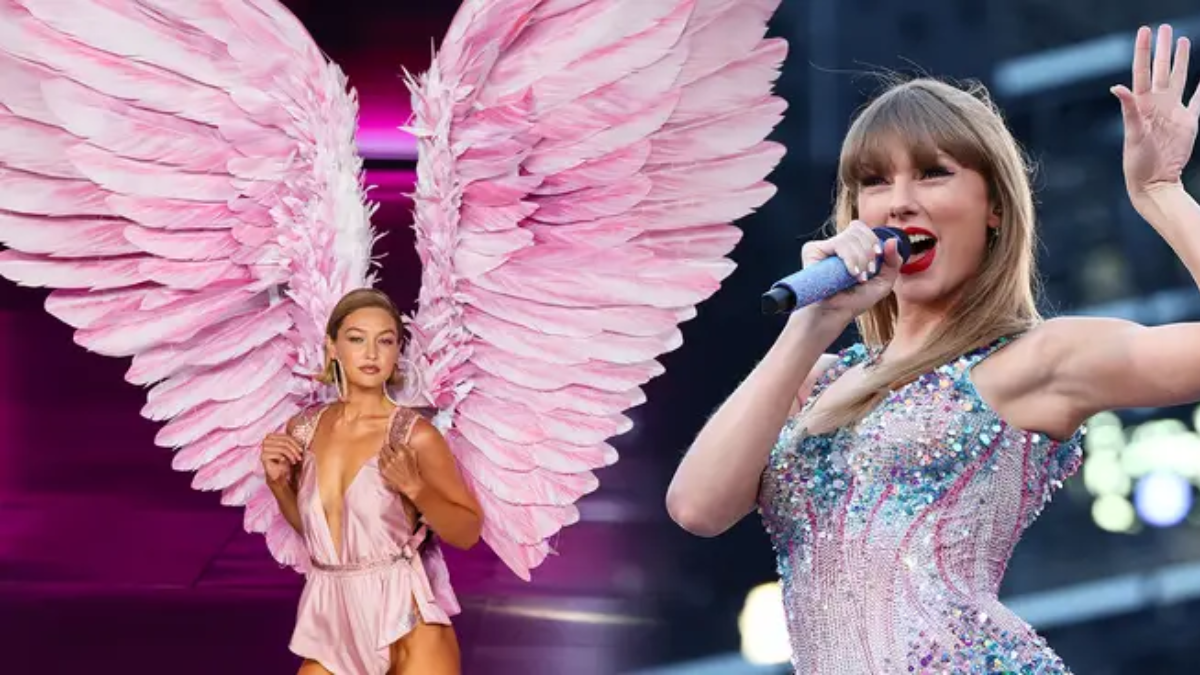 Gigi Hadid Strikes Taylor Swift’s Iconic ‘Eras Tour’ Pose on Victoria's