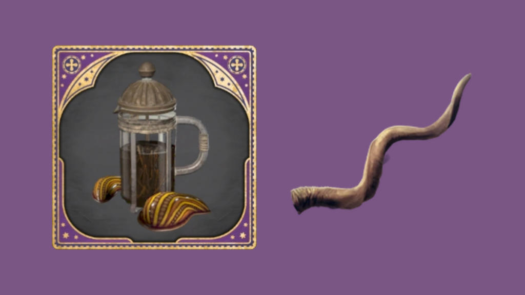 Powdered Bicorn Horn and leech juice--polyjuice potion ingredients